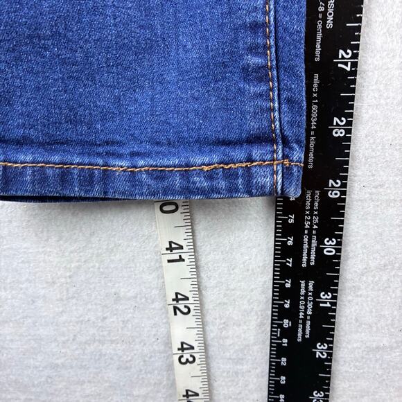 Wax Distressed Skinny Jeans Women's 20 Plus Thrashed Slashed Destroyed Dark Blue - Picture 7 of 13